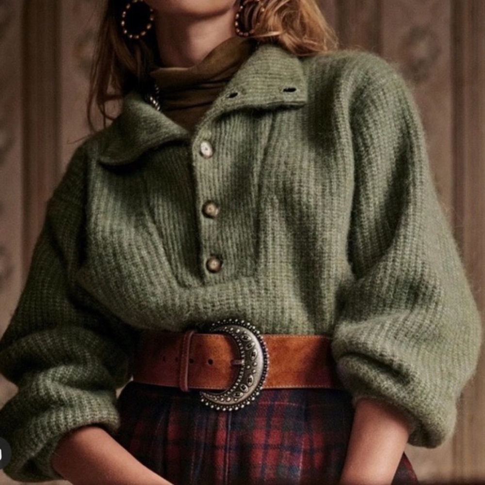 BRAND NEW Sézane Micky Jumper (Khaki) - Picture 6 of 6